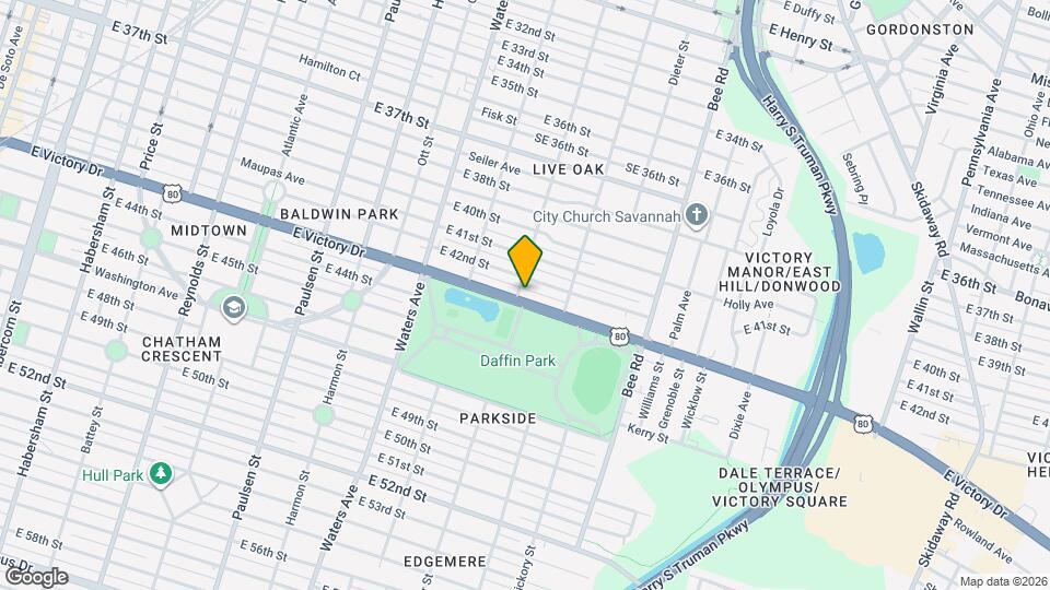 1302 E Victory Dr, Unit #2 Map and Location Details