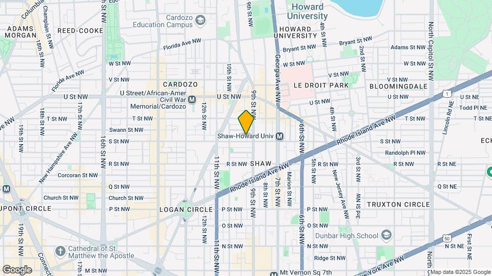 915 E St NW Map and Location Details