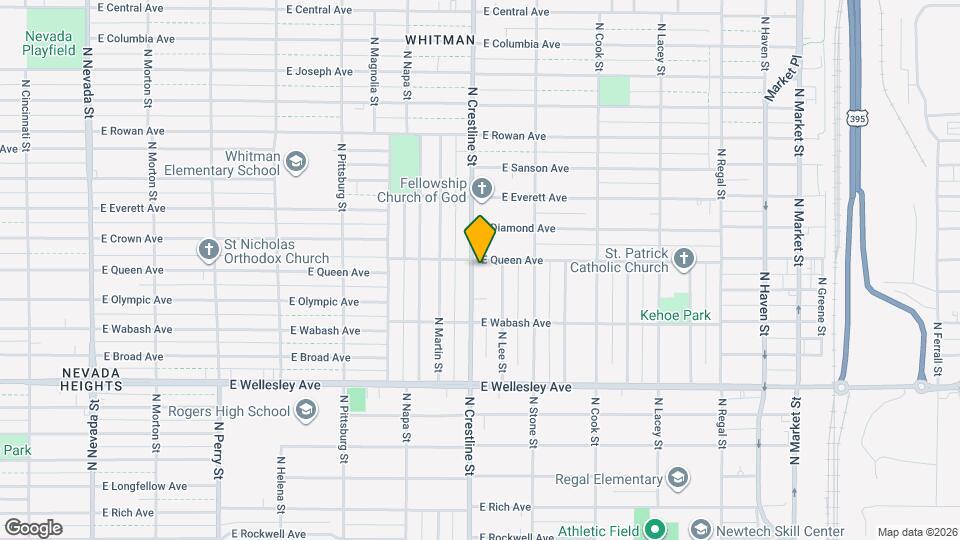 5020 N Crestline St Map and Location Details