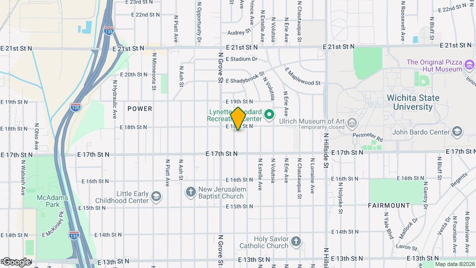 1842 N Poplar Ave Map and Location Details