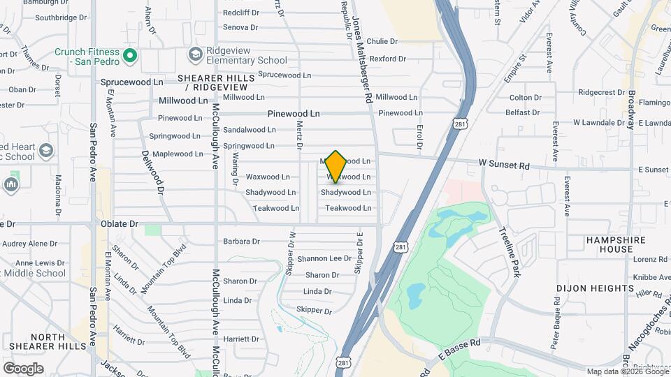 619 Shadywood Ln Map and Location Details