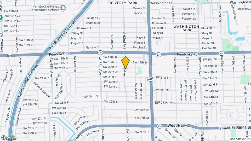 6137 SW 20th Ct Map and Location Details