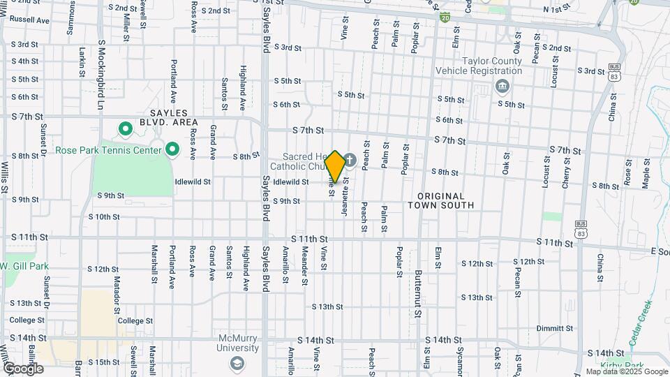 857 Vine St Map and Location Details
