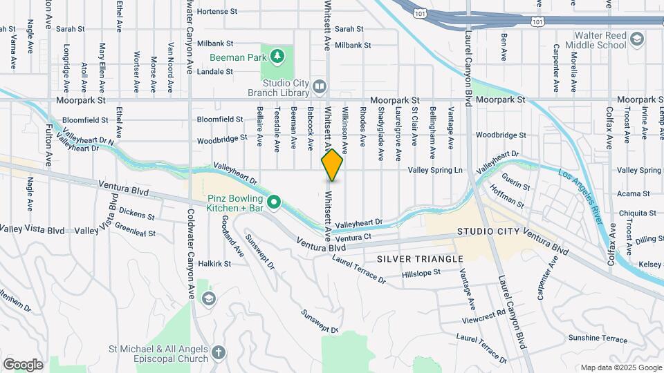 4136 Whitsett Ave Map and Location Details