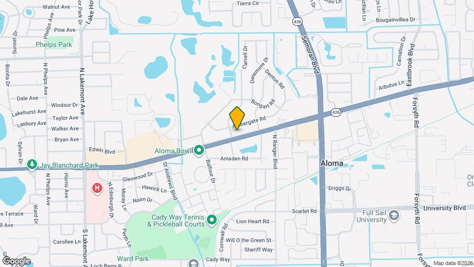 2711 Aloma Ave Map and Location Details