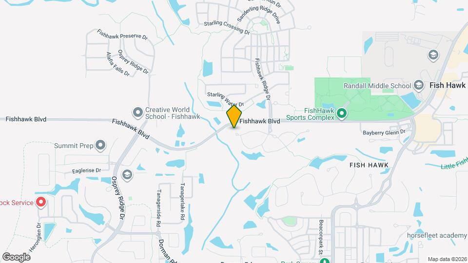 15706 Fishhawk Falls Dr Map and Location Details