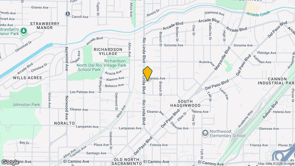 2844 Rio Linda Blvd Map and Location Details