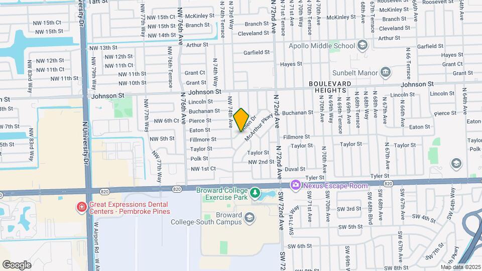 7340 Allen Dr Map and Location Details