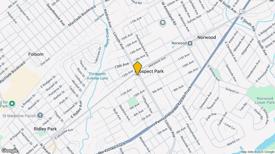 1100 Lincoln Ave Map and Location Details