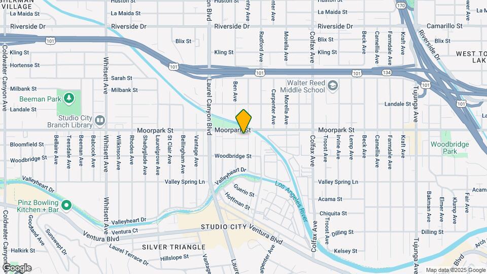 11960 Moorpark St Map and Location Details