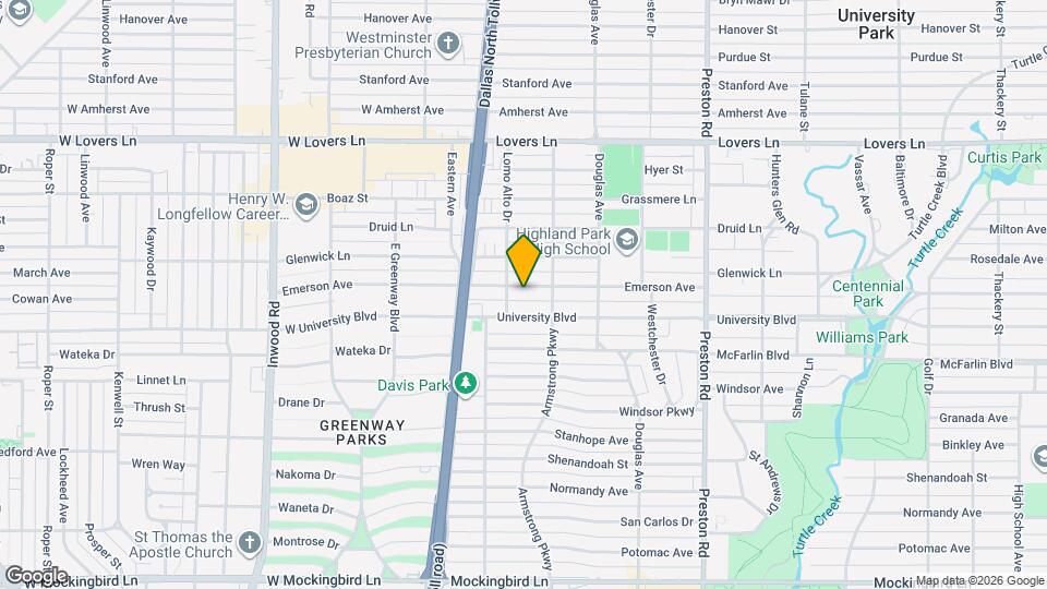 4425 Emerson Ave Map and Location Details