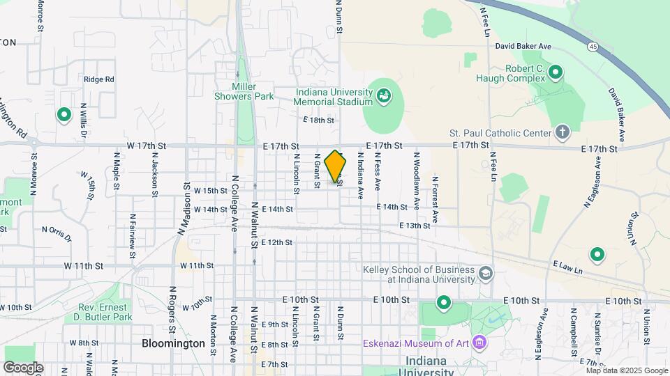 421 E 15th St Map and Location Details