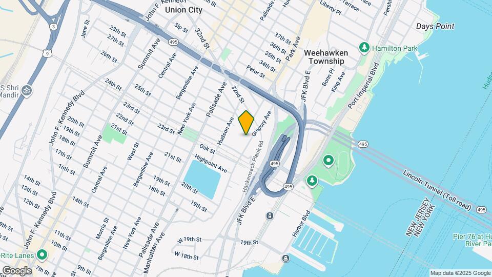 Weehawken Senior Apartments Map and Location Details