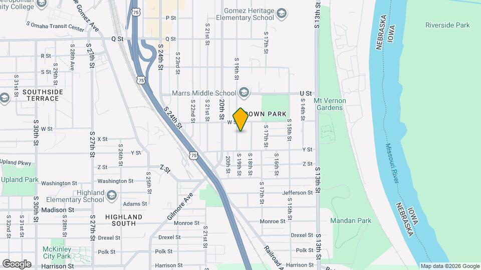 5821 S 19th St Map and Location Details