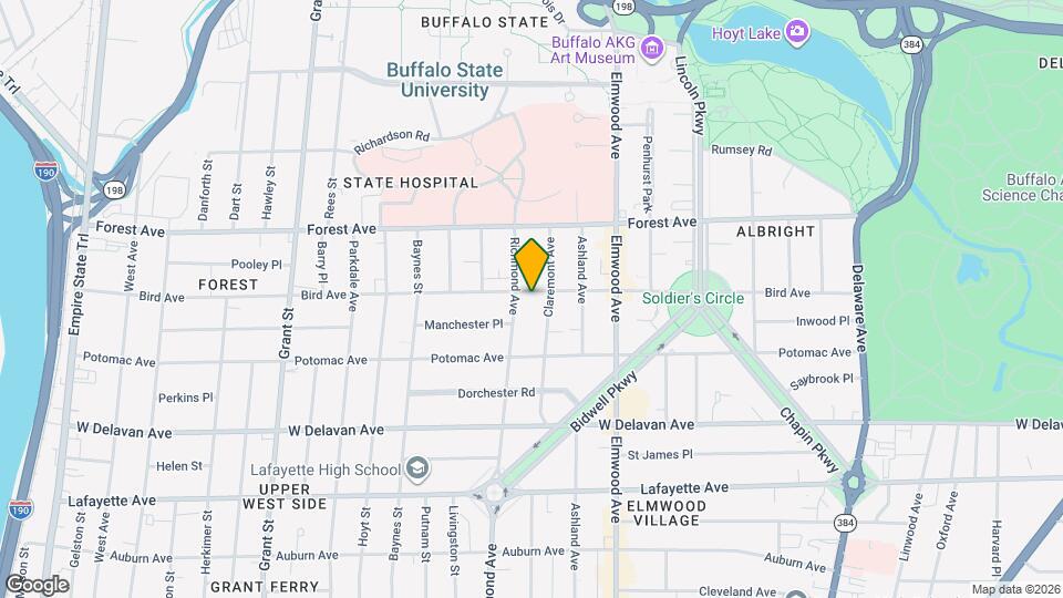 501 Bird Ave Mapa y Detalles de la Ubicación