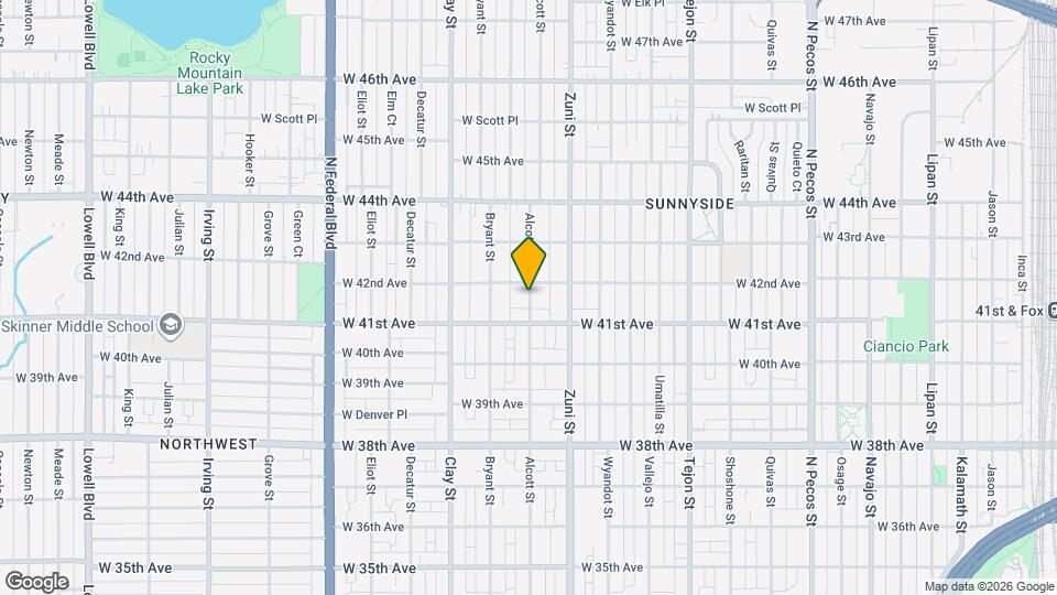 4135 Alcott Street, Unit 4135 Alcott Street Map and Location Details