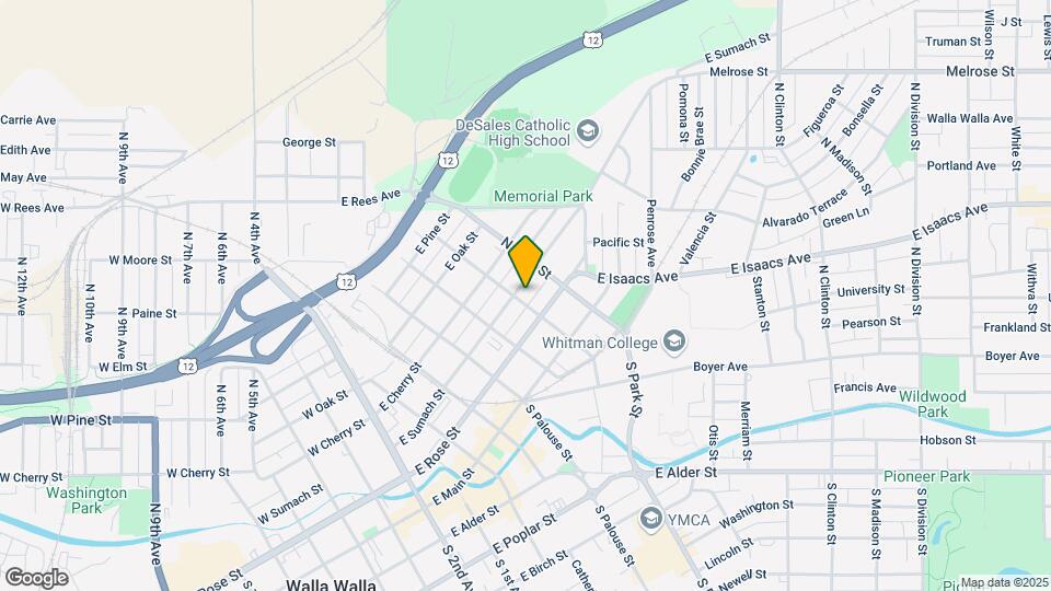 114 N Touchet St Map and Location Details