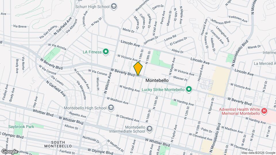 1817 W Beverly Blvd Mapa y Detalles de la Ubicación