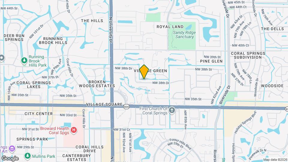8905 NW 38th Dr Map and Location Details