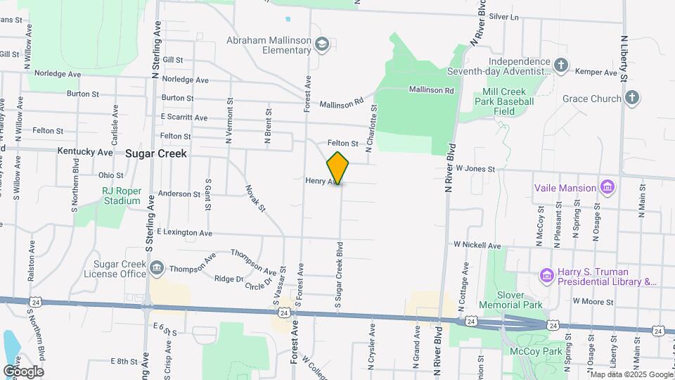 206 S Sugar Creek Blvd Map and Location Details