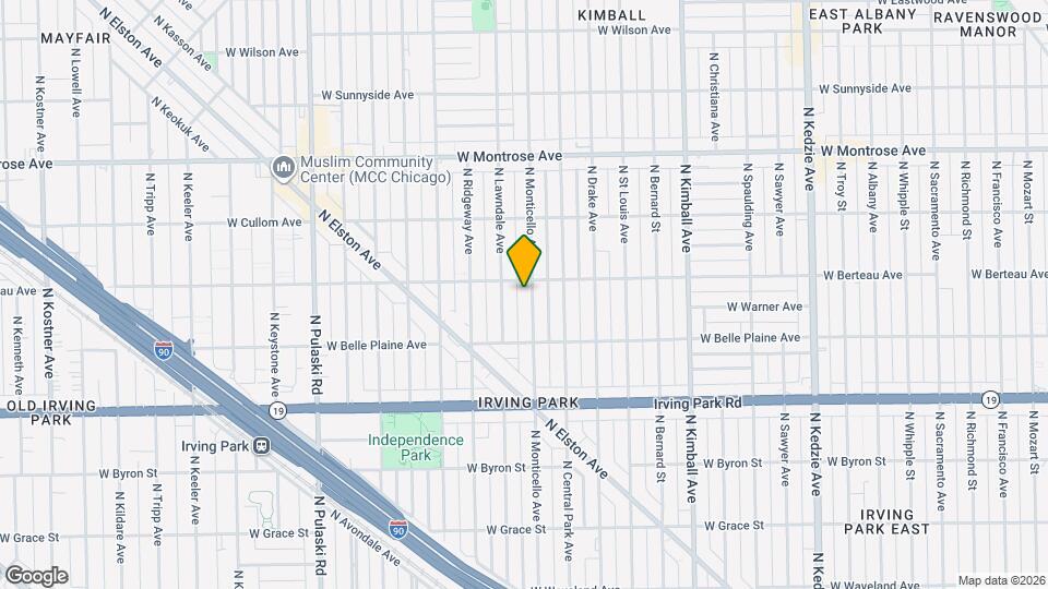 4148 N Monticello Ave Map and Location Details