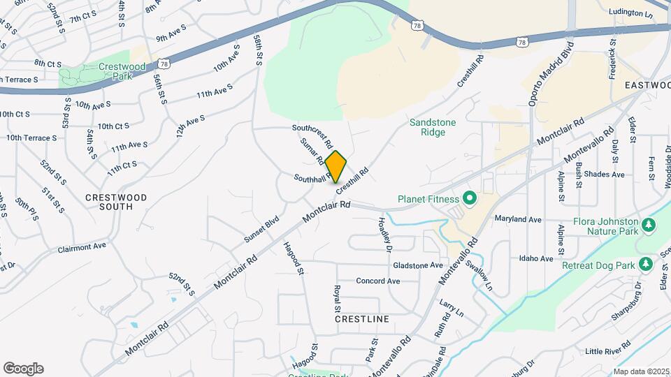 1212 Cresthill Rd Mapa y Detalles de la Ubicación