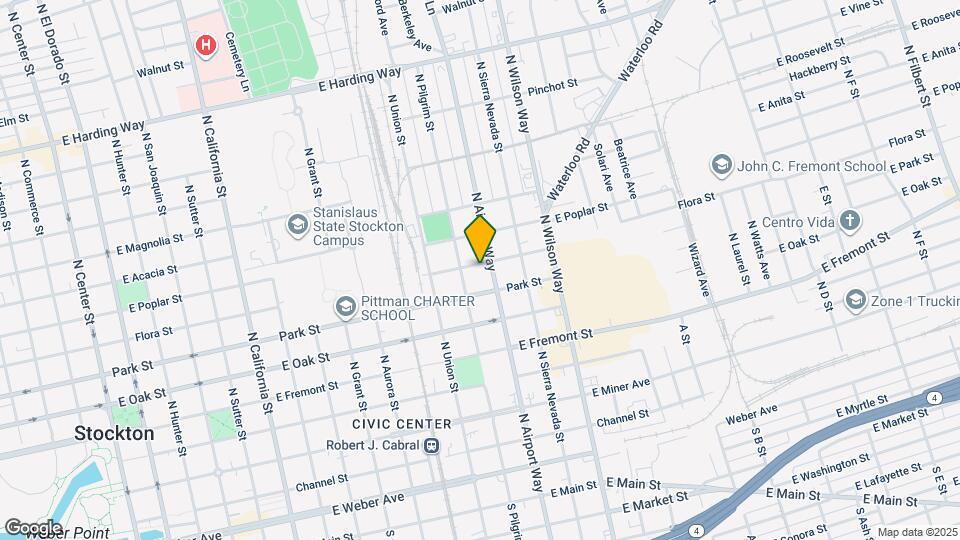 1234 E Flora St, Unit 1 Mapa y Detalles de la Ubicación