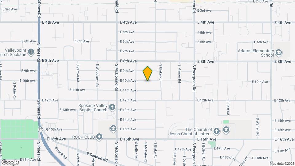 13406 E 10th Ave Map and Location Details