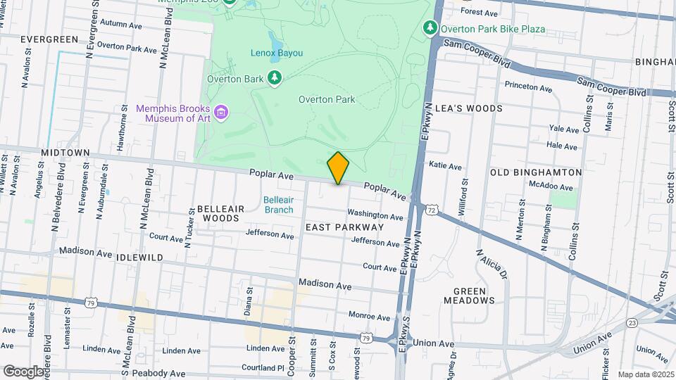 2195 Poplar Ave Map and Location Details