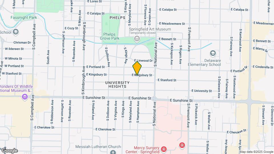 1054 E Kingsbury St Mapa y Detalles de la Ubicación