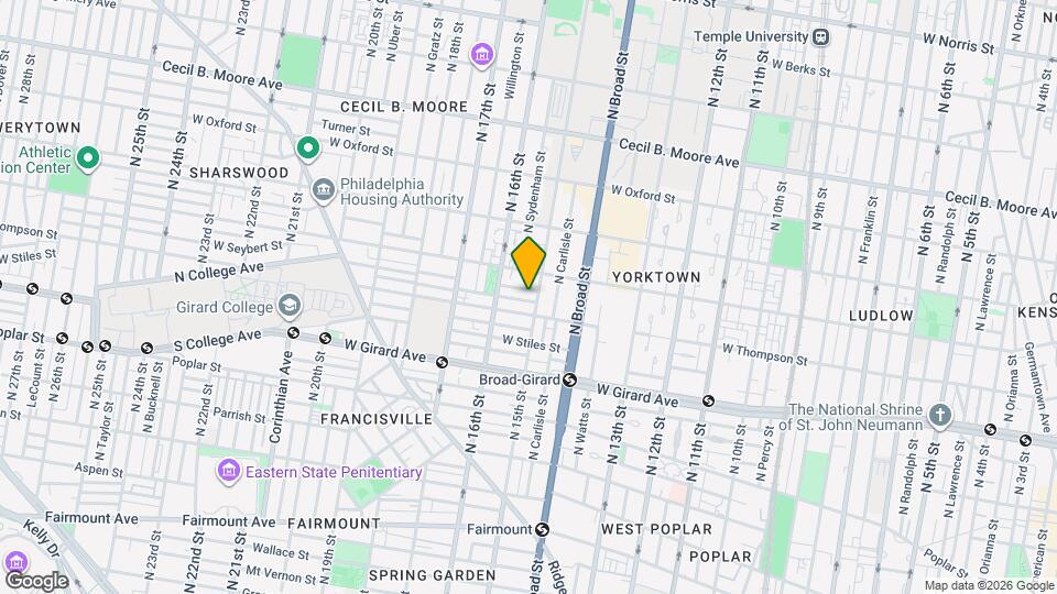 1509 W Seybert St Map and Location Details