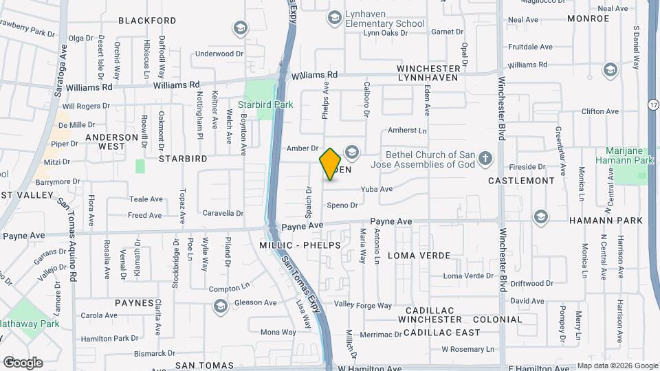 3533 Yuba Ave Map and Location Details