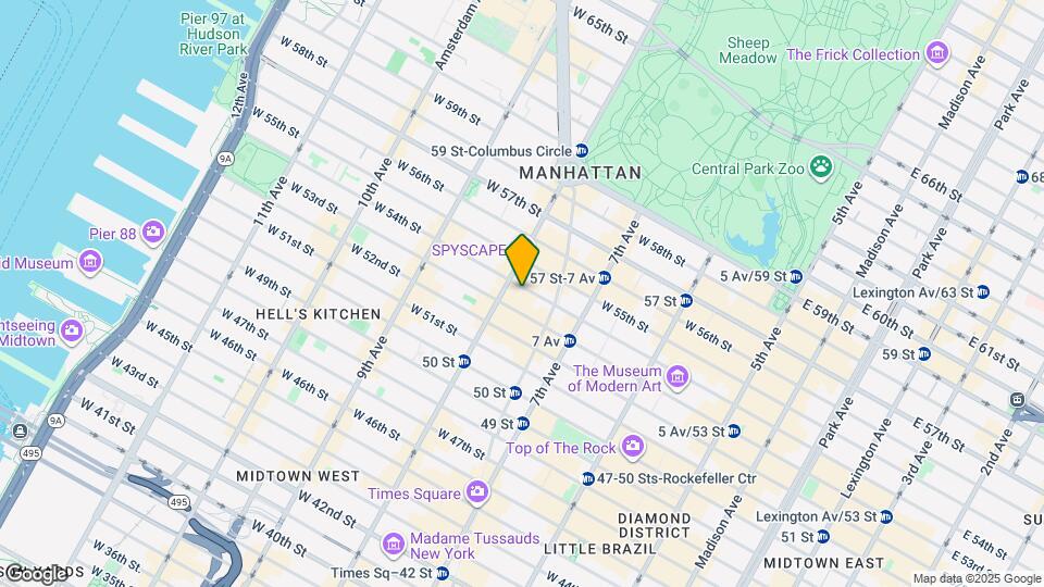 254 W 54th St Map and Location Details