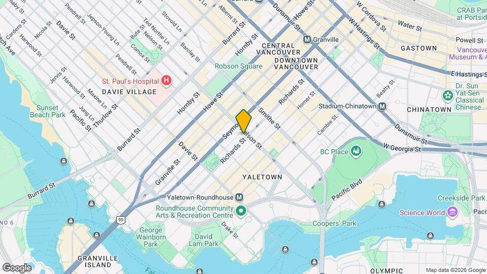 1001 Richards St Map and Location Details