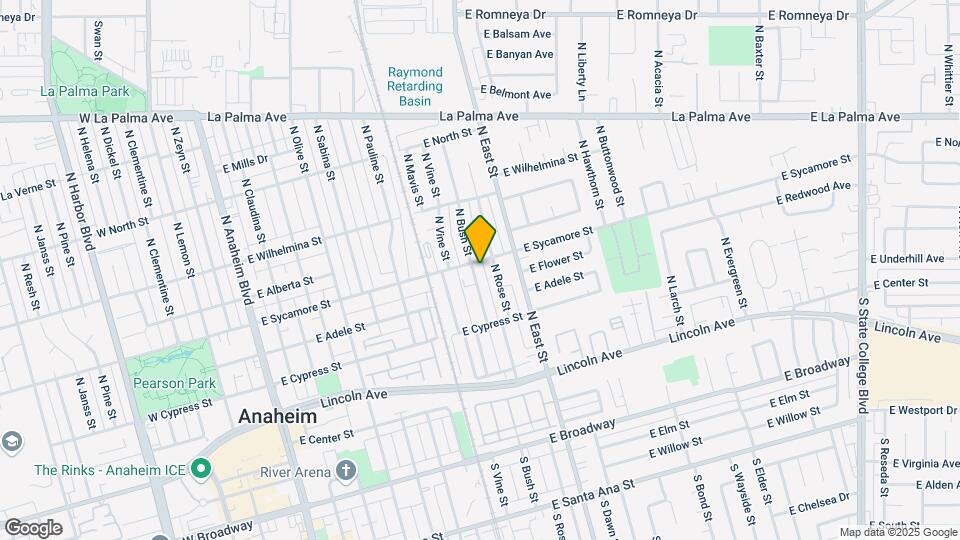 420 N Bush St Map and Location Details