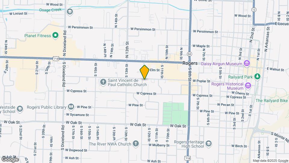 1124 W Poplar St Map and Location Details