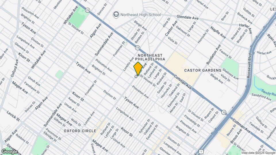 7137 Castor Ave, Unit 2nd Floor Map and Location Details