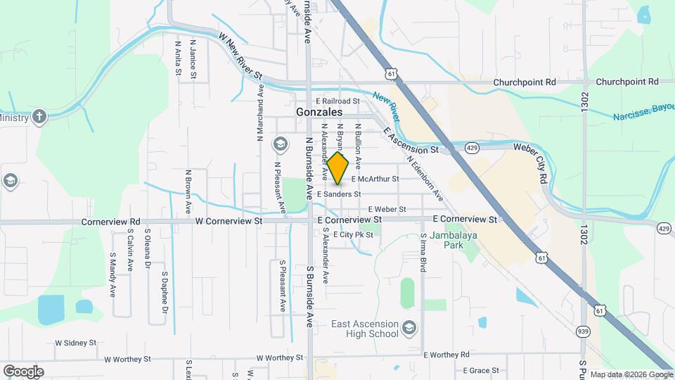 222 E Sanders St Map and Location Details