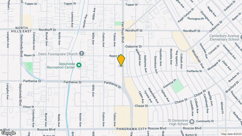 Van Nuys Apartments Map and Location Details