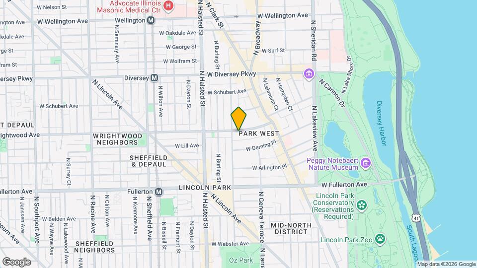 685 1/2 W Wrightwood Ave Map and Location Details