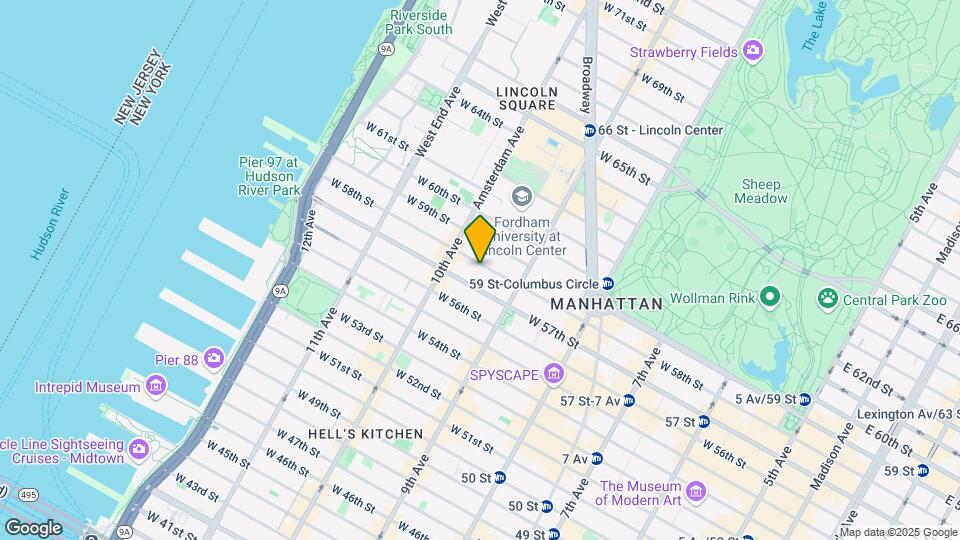 444 W 58th St Mapa y Detalles de la Ubicación
