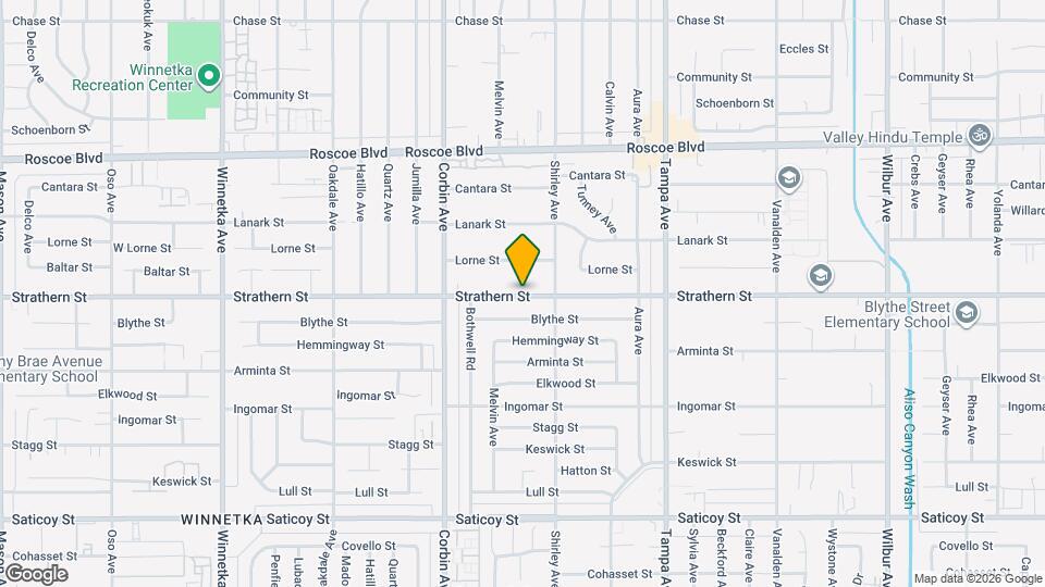 19535 Strathern St Map and Location Details