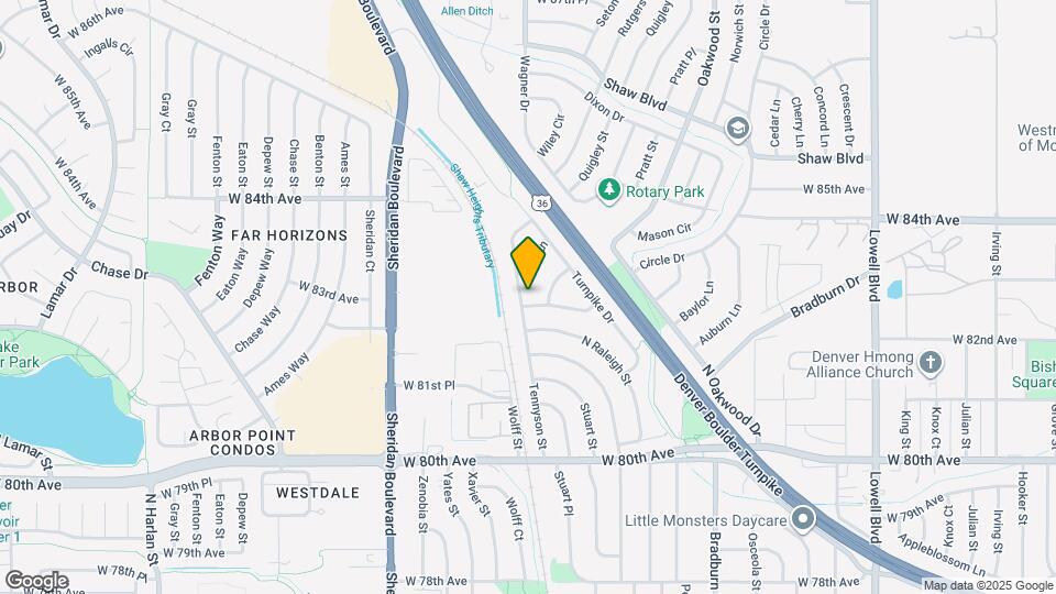 8240 Tennyson St Map and Location Details