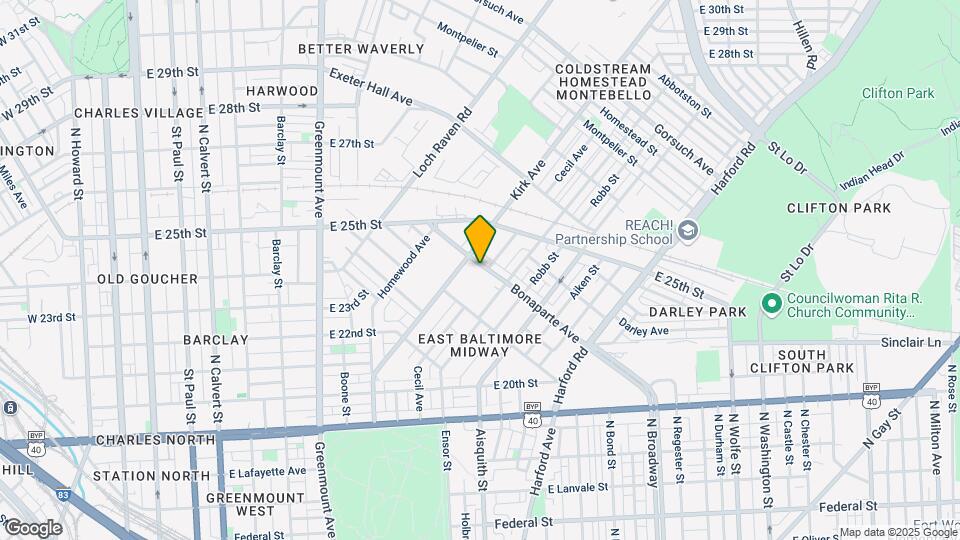 821 Bonaparte Ave Map and Location Details