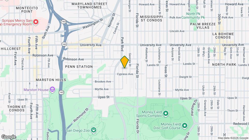 3681 Indiana St Map and Location Details