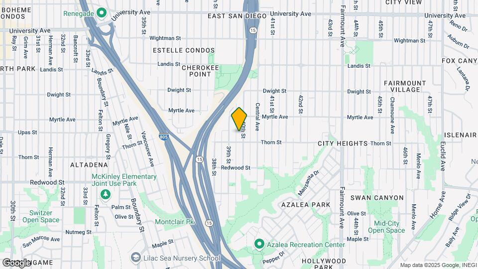 3326 40th St Map and Location Details