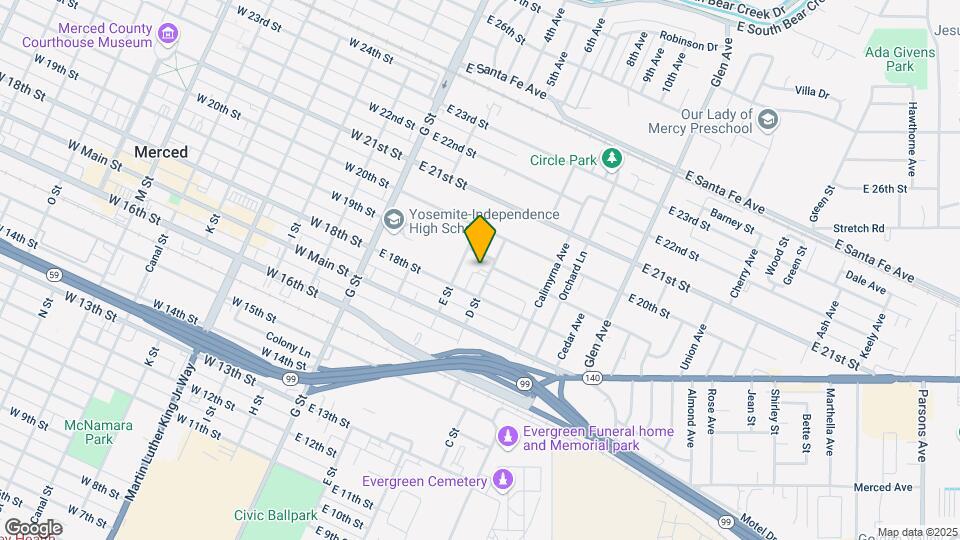 1855 D St Map and Location Details