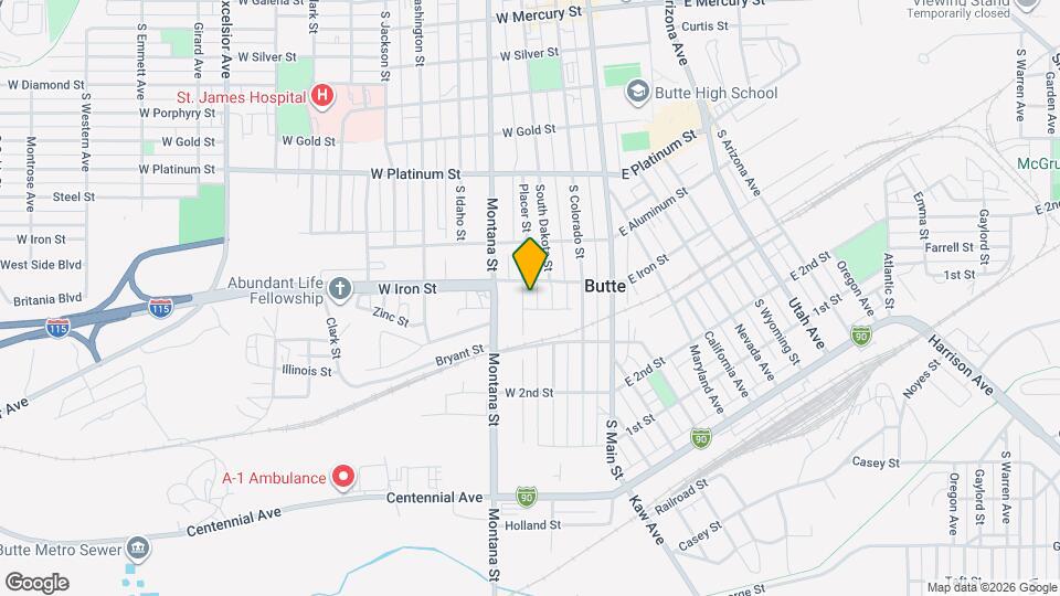 818 Placer St Map and Location Details