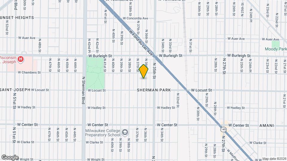 2945 N 36th St Map and Location Details