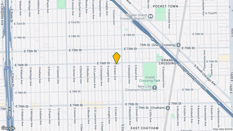 7607 S Evans Ave Map and Location Details